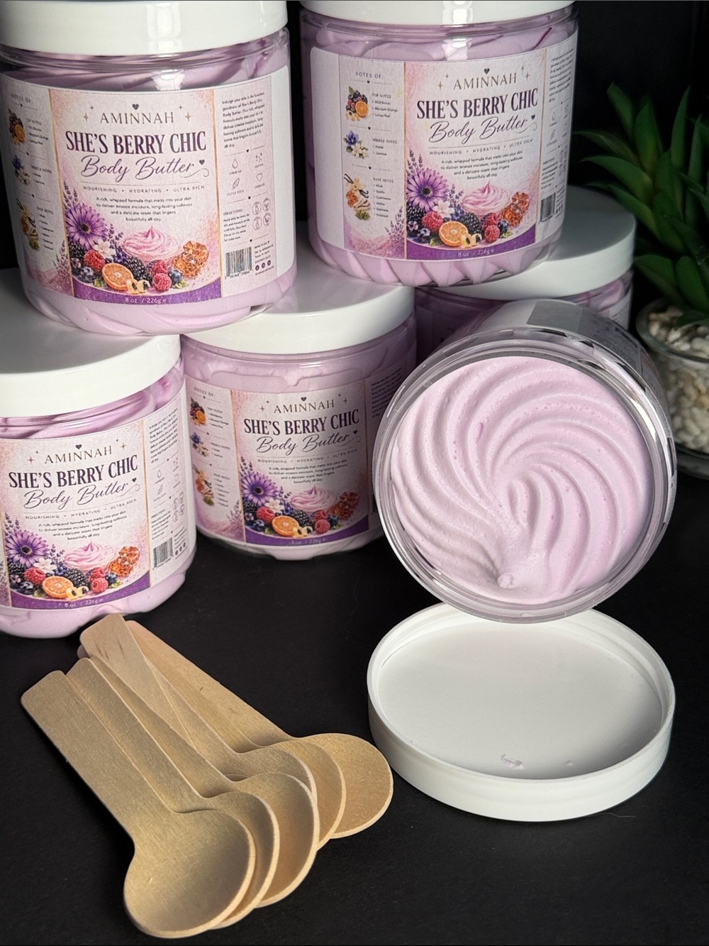 ‼️Reseller’s Bundle‼️Aminnah She’s Berry Chic Body Butter 8oz $10 each